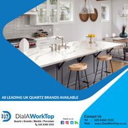 White Quartz kitchen worktops in london | 020 8368 5555